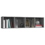 vidaXL Bibliothèque/Meuble TV Sonoma gris 143x30x36cm Bois ingénierie