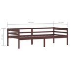 vidaXL Cadre de lit Marron foncé Bois de pin massif 90x200 cm