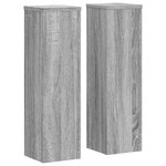 vidaXL Supports pour plantes 2 Pièces sonoma gris bois d'ingénierie