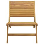vidaXL Chaise de jardin avec repose-pieds Bois de teck solide