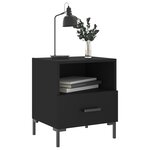 vidaXL Tables de chevet 2 Pièces noir 40x35x47 5 cm bois d’ingénierie