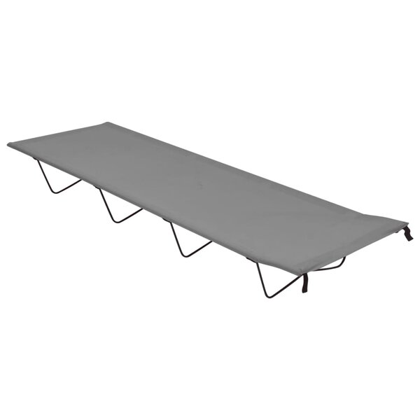 vidaXL Lit de camping 180x60x19 cm Tissu Oxford et acier Gris