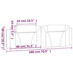 vidaXL Coussin de tête de lit cappuccino 180 cm similicuir