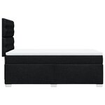 vidaXL Sommier à lattes de lit et matelas Noir 80x200 cm Tissu