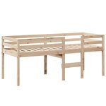 vidaXL Lit haut avec toit 90x190 cm bois de pin massif