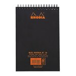 Bloc Reliure Intégrale Classic BLACK 14,8x21cm 5x5 80F microperforées 80g RHODIA