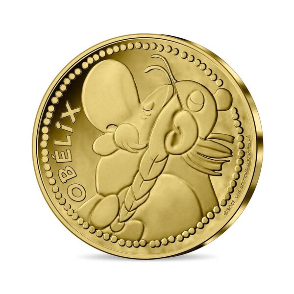 Astérix - les caractères bien frappés - obélix - monnaie de 250€ or