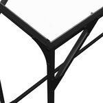 vidaXL Table console avec dessus en verre transparent 98x35x81cm acier