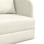 vidaXL Canapé-lit au sol 2-en-1 crème 65x80x83 cm en velours