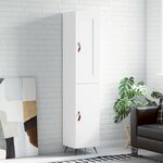 vidaXL Buffet haut Blanc 34 5x34x180 cm Bois d'ingénierie