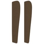 vidaXL Tête de lit avec oreilles Marron foncé 103x23x118/128 cm Tissu