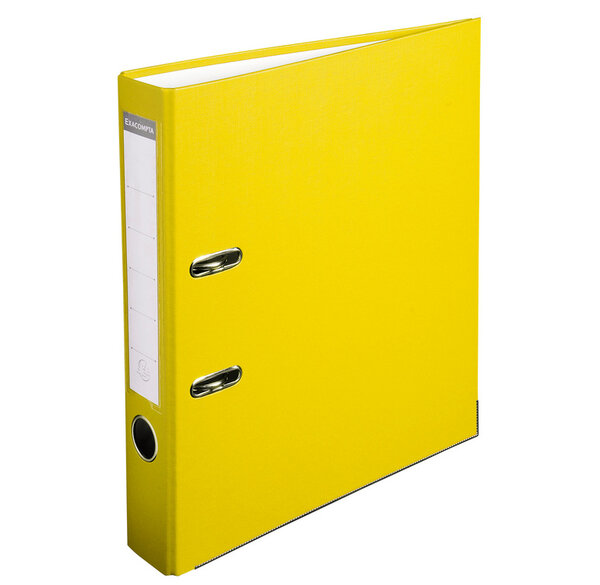 Classeur à levier polypropylène dos de 50mm - A4, jaune EXACOMPTA