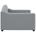 vidaXL Lit de repos sans matelas gris clair 90x200 cm tissu
