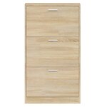 vidaXL Armoire à chaussures Chêne 59x17x108 cm Bois d'ingénierie