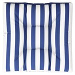 vidaXL Coussin de palette rayures bleues et blanches 70x70x12 cm tissu