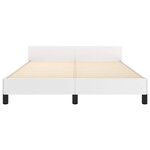 vidaXL Cadre de lit avec tête de lit sans matelas blanc 140x200 cm