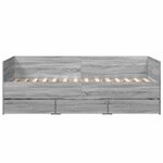 vidaXL Lit de jour et tiroirs sonoma gris 75x190 cm bois d'ingénierie