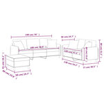 vidaXL Ensemble de canapés 3 Pièces coussins gris foncé tissu