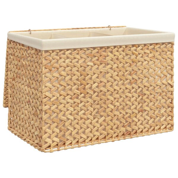 vidaXL Panier à linge avec 3 sections 75x42 5x52 cm hyacinthe d'eau