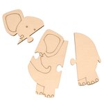 Kit de 4 puzzles en bois animaux de la savane