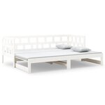 vidaXL Lit coulissant blanc bois de pin massif 2x(90x200) cm