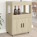 vidaXL Chariot de bar chêne sonoma 60x39 5x89 cm bois d'ingénierie