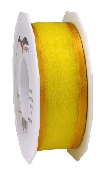 Organza marseille 25-m-rouleau 40 mm laitonné jaune