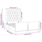vidaXL Cadre de lit avec tête de lit Rose 120x200 cm Velours