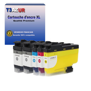 T3AZUR Lot de 5 Cartouches compatibles avec Brother LC3239XL pour Brother MFC-J6947DW (Noire+Couleur) – T3AZUR