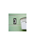 THIRARD - Plaque de signalisation 3  marquage blanc sur fond noir  panneau ABS à visser  56x120mm