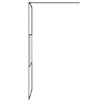 vidaXL Paroi de douche Noir 80x195 cm Verre ESG demi-dépoli