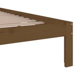 vidaXL Cadre de lit sans matelas marron miel bois massif 200x200 cm