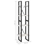 vidaXL Bibliothèque à 4 niveaux blanc 40x30x140 cm bois de pin massif