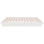 vidaXL Cadre de lit Blanc Bois massif 120x190 cm Petit double