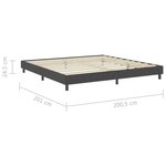 vidaXL Sommier à lattes de lit Gris Tissu 200x200 cm
