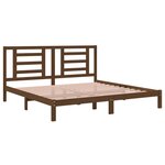 vidaXL Cadre de lit Marron miel Bois de pin massif 200x200 cm