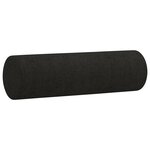 vidaXL Canapé 2 places avec oreillers décoratifs noir 140 cm tissu