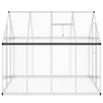 vidaXL Serre avec cadre de base argenté 224x169x195 cm aluminium