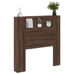 vidaXL Armoire tête de lit avec LED chêne marron 100x16 5x103 5 cm