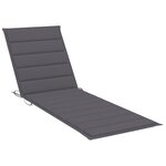 vidaXL Chaise longue avec coussin anthracite Bois de pin imprégné