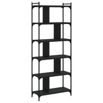 vidaXL Bibliothèque 6 niveaux noir 76x32x192 cm bois d'ingénierie