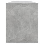vidaXL Meuble TV Gris béton 130x35x50 cm Bois d'ingénierie