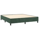 vidaXL Sommier à lattes de lit et matelas Vert foncé 200x200cm Velours