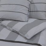 vidaXL Ensemble de housse de couette Gris 155x220 cm Coton