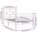 vidaXL Cadre de lit 90x190 cm Simple Bois massif