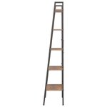 vidaXL Étagère sur pied 5 niveaux Marron foncé et noir 56x35x174 cm