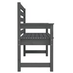 vidaXL Banc de jardin gris 109x48x91 5 cm bois massif de pin
