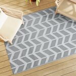 vidaXL Tapis d'extérieur gris 140x200 cm PP