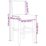 vidaXL Chaises de bar lot de 2 bois massif d'hévéa et similicuir
