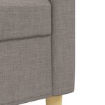 vidaXL Ensemble de canapés 2 Pièces taupe tissu